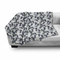 thumbnail image 2 of Botanical Soft Flannel Fleece Blanket, Fresh Bunch of Grapes and Leaves on Branches Fruits Repetition, Cozy Plush for Indoor and Outdoor Use, 70" x 90", Dark Indigo and Olive Green, by Ambesonne, 2 of 5