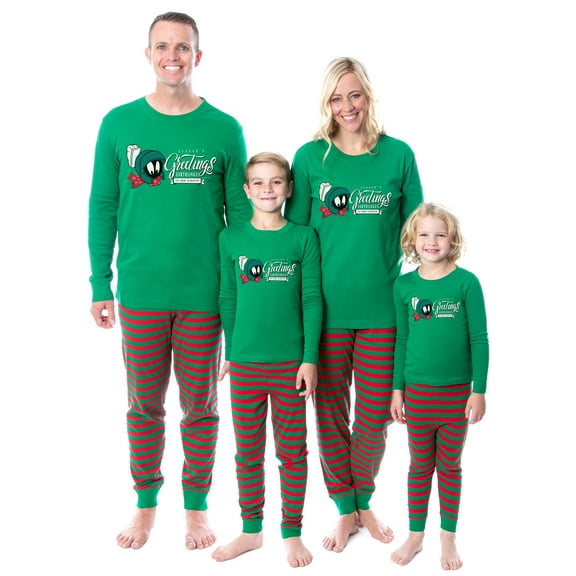 Looney Tunes Marvin the Martian Christmas Tight Fit Family Pajama Set