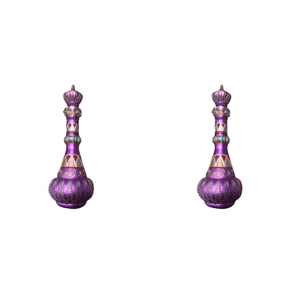 Resin Decoration Jeannie Bottle I Dream Of Jeannie 2PCS,I Dream Of Bottle Rose Red Bottle! Resin Hand Sculpture Pagoda Spirit Bottle Decoration Fun Bottle Dream Party Decoration