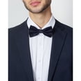 thumbnail image 2 of Jacob Alexander Men's Silk Blend Solid Color Pre-Tied Adjustable Banded Bow Tie - Navy Blue, 2 of 8