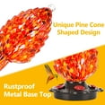 thumbnail image 7 of LUJII Pine Cone Shaped Hand Blown Glass Hummingbird Feeder for Outdoors Hanging, Rust Proof & Leak Proof, 25 fl.oz, Unique Gift for Bird Lover, Garden & Backyard Decor, Red, 7 of 7