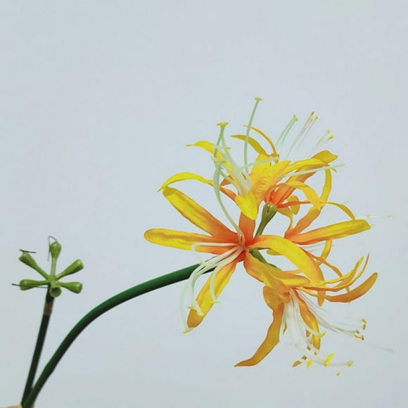 5 Pcs Spider Lilies Artificial Lycoris Bulbs With Long Stem Real Touch For Home Office Hotel Living Room Decoration