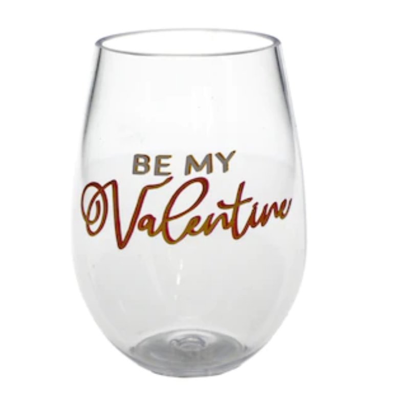 Monogrammed Acrylic Stemless Wine Glasses (Set of 4)