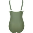 thumbnail image 5 of MSJUHEG Full Coverage Slimming Swimwear,One Piece Bathing Suit for Women,Womens One Piece Swimsuits,Plus Size Swimsuit for Women,High Cut Swimsuit,Tummy Control Bathing Suits,Tie Side Army Green L, 5 of 6