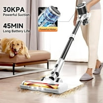 Cordless Vacuum Cleaner for Home, 8-in-1 Lightweight Stick Vacuum with 45Mins Runtime, Powerful Suction, Anti-Tangle, Rechargeable Cordless Vacuum for Hardwood Floor Carpet Pet Hair