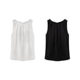 thumbnail image 4 of Minnieouse Nueva blusa informal sin mangas con cuello de gasa a la moda para mujer de verano Ropa interior Blanco XXL, 4 of 6