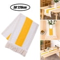 thumbnail image 2 of Farmhouse Macrame de Borlas huecas Lino Decoración Crochet Yellow11.8 × 86.6inch Sunnimix Corredor de escritorio, 2 of 8