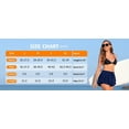 thumbnail image 4 of Womens 2-IN-1 Swim Board Shorts High Waisted Quick Dry Flowy Board Trunks with Pockets, 4 of 7