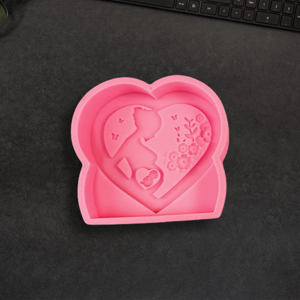 Geemin Mother's Day Candle Mould Silicone Molds Plasters Molds Mother's Pregnancy Molds