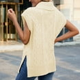thumbnail image 6 of cfhntfmh Womens Fall Tops Trendy Sweater Vest Women Knit Tank Tops Turtleneck Cap Sleeve Loose Shirts Vacation Casual Outfits, 6 of 7