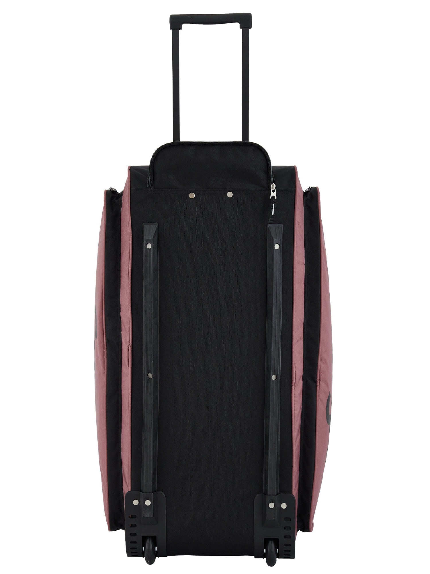 Wrangler 30-inch Large Checked Multi-Pocket Upright Rolling Duffel Bag for Travel, Dusty Rose