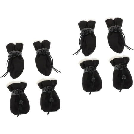 8 pcs Pets/Protector Shoes Cats Kitten Booties and Cotton Boots Anti Medium Small Cover Lovely Cozy Protection Cat Protectors Warm & Black Pet Creative Dog Padded Puppy