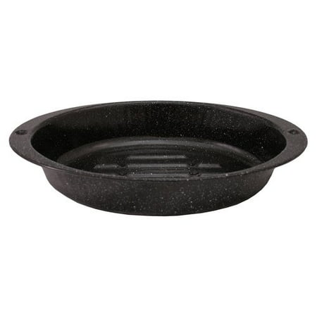 Granite Ware 20-22 lb Open Oval Roaster, Black