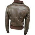 thumbnail image 3 of Women's Genuine Brown Lambskin Leather Jacket Motorcycle Slim fit Biker Jacket W462, 3 of 4