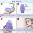thumbnail image 6 of Ice Roller for Face, Ice Globes Cube for Facials Massager, Silicone Ice Mold Reusable Skin Care for Face & Eye Puffiness Relief Brightening Skin, Purple, 6 of 8