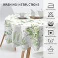 thumbnail image 5 of Sage Green Tablecloth Round 60 Inch Spring Leaf Table Cloth Washable Spillproof Wrinkle Free Watercolor Olive Green Eucalyptus Fabric Farmhouse Teal Table Cover for Indoor Outdoor Kitchen Dinning, 5 of 6