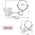 thumbnail image 6 of Makeup Mirror Shaving Mirror,Bathroom Folding 360° Swivel Cosmetic Vanity Mirror Shaving in Bedroom or Bathroom /Brass/10X, 6 of 6
