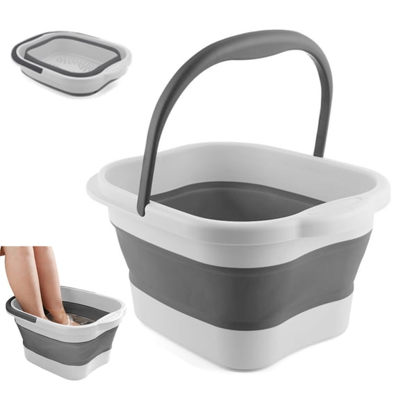 Lavabo plegable para pies, bañera de remojo DoroSun White