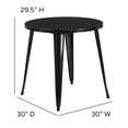 thumbnail image 2 of Bowery Hill 30" Round Metal Dining Table in Black, 2 of 2