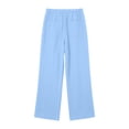 thumbnail image 5 of DHFJKG Wide Leg Pants For Women Casual Summer Loose Fit Drawstring Waist Lightweight Plain Palazzo Pants, 5 of 8