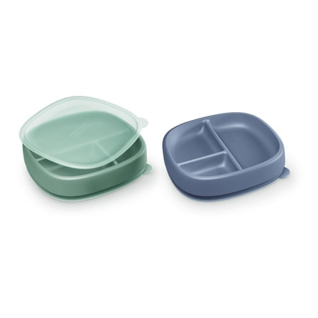 NUK First Choice Suction Plates and Lids, 2 Pack