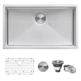 thumbnail image 3 of Ruvati 33-inch Undermount 16 Gauge Tight Radius Large Kitchen Sink Stainless Steel Single Bowl - RVH7433, 3 of 13