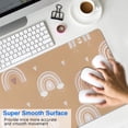 thumbnail image 4 of Long Mouse Pads for Desk,Brown Boho Bohemia Rainbow Hearts Desk Mats on Top Of Desks, Desk Mouse Pad Extra Large with 3mm Non-Slip Base and Stitched Edge for Gaming,Work,Home 31.5"x11.8", 4 of 5