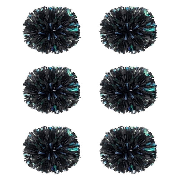 YOUHO Cheerleading Pom Poms with Baton Handle for Team Spirit Sports Dance Cheering Kids Adults(6 packs)