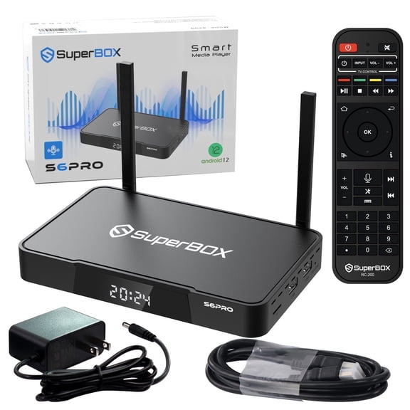 2025 Super Box S6 Pro Fully Loaded,SuperBox S6 PRO With Voice Remote Control,4G 32G,Powerful Smart Super Box,Time Shift, Parental Control Time