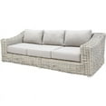 thumbnail image 3 of Hawaii Three-Tone Wicker Gray/Off White/Beige Sofa Set in Silver Gray Cushion, 3 of 7