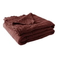 thumbnail image 2 of CHENjy Cotton Throw Blanket, Cooling Muslin Blanket for Adults, Pre-Washed Soft Blanket for Bed and Couch, All Season Breathable Blanket, 51.9" x 59", Wine, 2 of 7