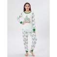thumbnail image 4 of Elippeo Christmas Pajamas for Family Long Sleeve Tops + String Lights Print Pants Set Sleepwear, 4 of 10