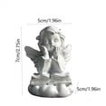 thumbnail image 3 of Resin Cherub Angel Figurines Set 4 Cute Praying Reading Cupid Statue Shelf Kitchen Desk Tabletop Home Decor Memorial Gift, 3 of 6