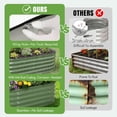 thumbnail image 5 of Galvanized Raised Garden Bed Kits, 4x2x1.4FT Metal Raised Beds Outdoor for Gardening, 17'' Tall Large Steel Raised Planter Bed for Vegetables &  Patio Ground Planter Box - Green, 5 of 6