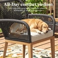 thumbnail image 4 of LayinSun Outdoor Dining Set for 10, 11 Pieces Patio Furniture Sets with Aluminum Dining Table and Rope Weave Chairs, 4 of 7