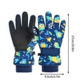 thumbnail image 2 of Qholemyo Kids Winter Cold Weather Windproof Warm Ski Snowboard Sport Mittens Boys Girls Winter Gloves Thermal Gloves, 2 of 4