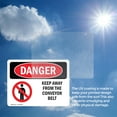thumbnail image 6 of (2 Pack) Keep Away From The Conveyor Belt OSHA Danger Sign 14 Inch X 10 Inch Vinyl Label Decal Sticker Weather Resistant, UV Protected for Workplace, Business, and Construction Site,, 6 of 7