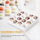 thumbnail image 3 of Caja de postres con ventana estilo occidental de 16 compartimentos para 20 bombones., 3 of 5