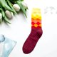 thumbnail image 5 of 1 par de calcetines suaves de algodón para hombre, calcetines de tubo medio de Color degradado (amarillo rojo) Likrtyny Para estrenar, 5 of 9
