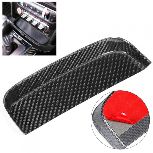 Car Storage Box Cover Carbon Fiber Car Storage Box Cover Trim Decor Fit For 2014-2018