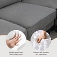 thumbnail image 3 of 108*85.5" Modern U Shape Sectional Sofa, 7 Seat Fabric Sectional Sofa Set with 3 Pillows Included for Living Room, Apartment, Office, 3 of 9