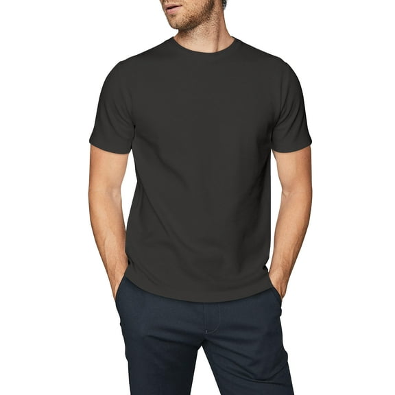 Ma Croix Men's Premium Standard Fit Short Sleeve Solid Crew Neck T-Shirts, up to size 5XL