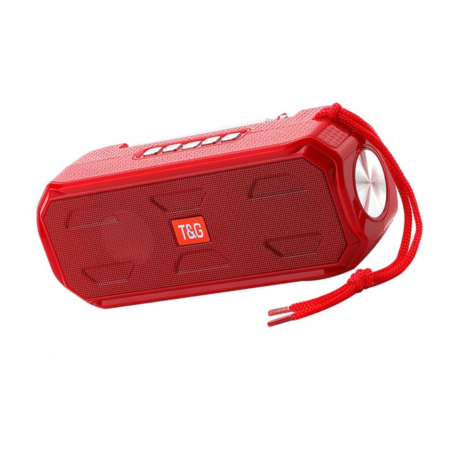 Cateissary 2021 El último altavoz bluetooth inalámbrico con carga solar, subwoofer estéreo, centro de música portátil para exteriores con linterna FM Cables de audio/vídeo Rojo