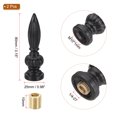 thumbnail image 2 of Uxcell 25x80mm Lamp Shade Finial, 2Pcs Lamp Finials Caps Knob M10*1mm Threaded, Black, 2 of 6