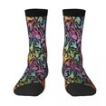 thumbnail image 4 of Calcetines con diseño de arcoíris oscuro y fuego de dragón, accesorios para calcetines de vestir flexibles para mujeres y hombres, 4 of 4