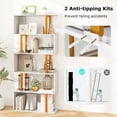 thumbnail image 6 of Gymax 5-Tier Geometric Bookcase 62-Inch S-Shaped Bookshelf w/ Metal Frame Gold, 6 of 10