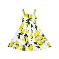 thumbnail image 1 of Girls Dress Sleeveless Fruit Yellow Lemon Green Leave 10, 1 of 4