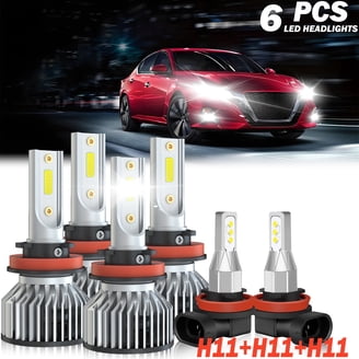 6000K LED Headlight Combo Kit – Fits Nissan Altima 2003-2006 (4 Bulbs, H11)