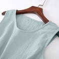 thumbnail image 5 of Dresses for Women Fashion Summer Solid Casual Round Neck Sleeveless Mini Dress Green L, 5 of 6