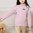 thumbnail image 2 of Posijego Girls Turtleneck Blouses Long Sleeve Shirts Cotton Casual T-Shirts Little Girl Basic Tee Shirts, 2 of 5